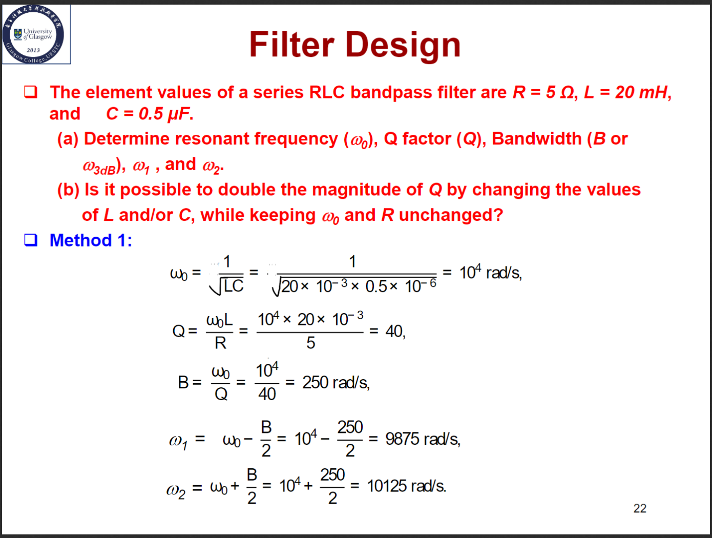 Filter Design