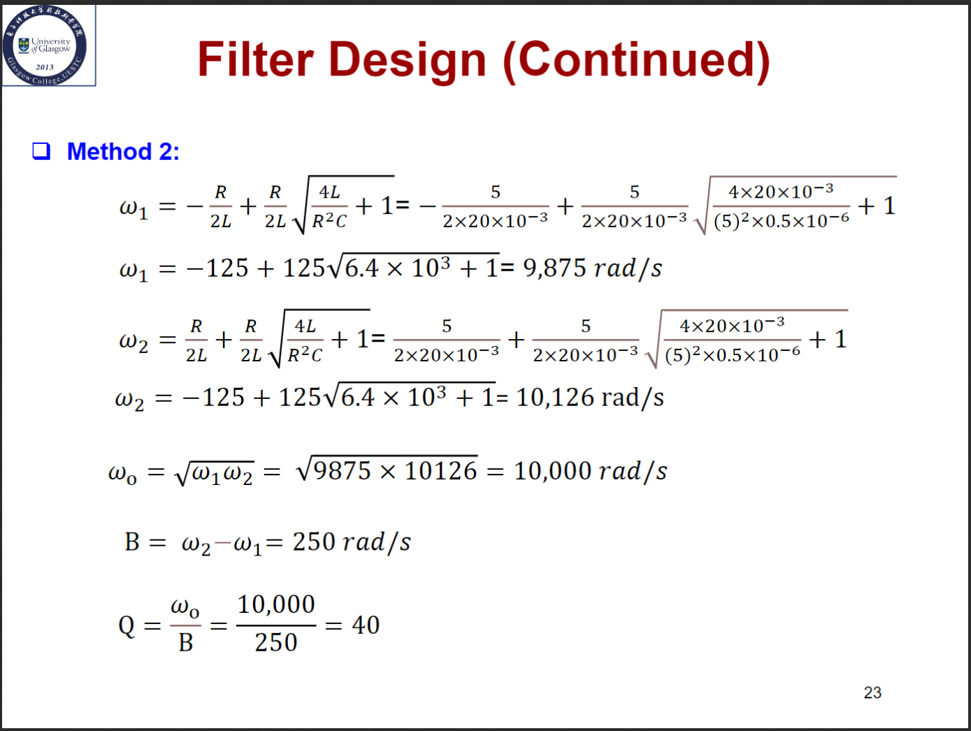 Filter Design